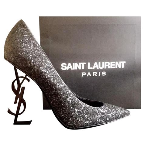 black ysl heels|ysl denim heels.